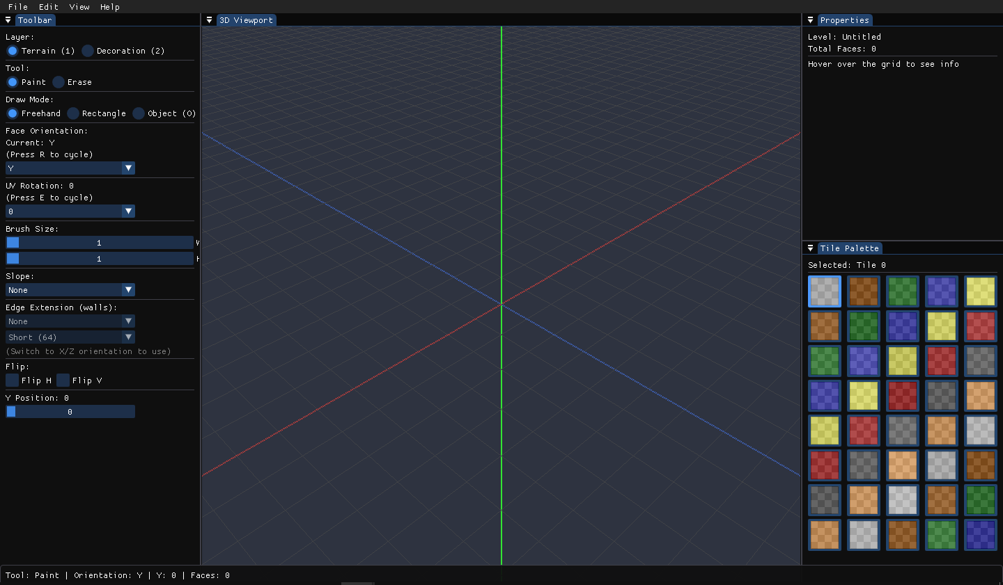 KAT Editor main viewport with toolbar and tile palette